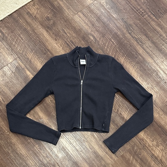 TNA Ribbed Copley Long Sleeve Zip - Picture 1 of 2